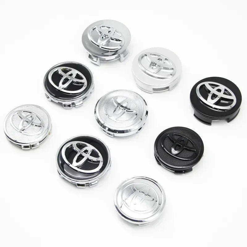 4Pcs 57/62mm Car Wheel Center Hub Caps For Toyota Rav4 Aygo Yaris Corolla Camry Car Tire Center Decoration Stickers Accessories