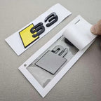 3D ABS Glossy Yellow Black S3 S4 S5 S6 S7 S8 Car Emblem Decal Badge Sticker For Audi A3 A4 A5 A6 A7 A8 Decorative Accessories