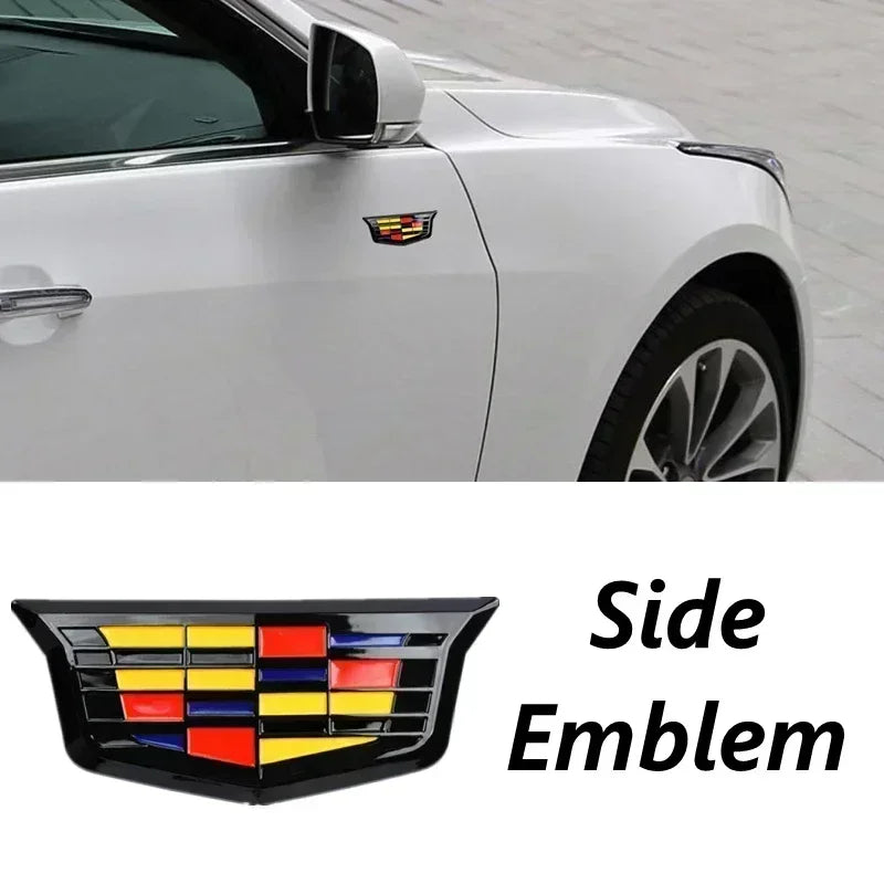 Front Rear Emblem Steering Wheel Sticker Side Badge Logo Refit Replacement Accessories for Cadillac CT4 CT5 CT6 XT4 XT5 XT6