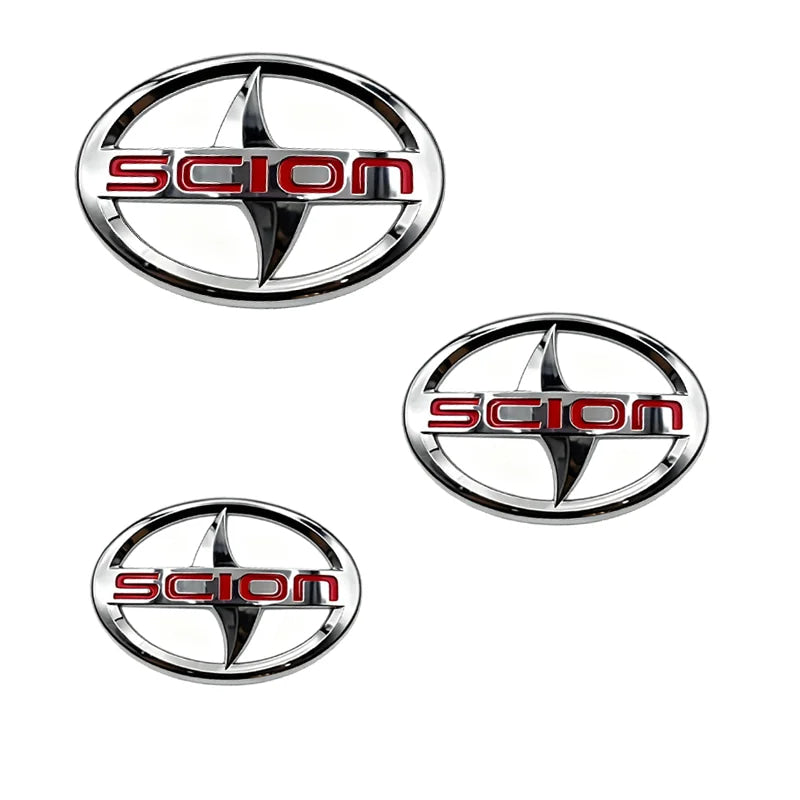 Emblema 3D Cromado para Auto Scion, Adhesivo para Parrilla Delantera y Maletero Trasero, para Toyota Scion XB TC FR-S IM IA, Rep