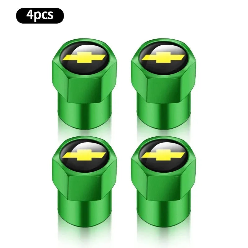 Chevrolet Car Tire Valve Stem Cap, Tire Valve Stem Cover,Universal Car Tire Valve Cap, Tyre Repair & Fitting Tool For Car, SUV