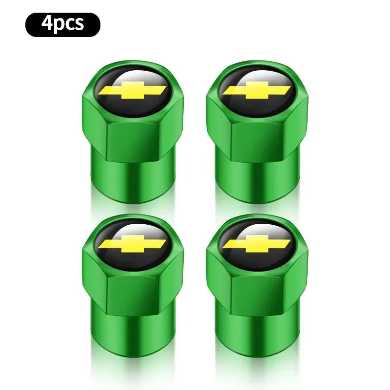Chevrolet Car Tire Valve Stem Cap, Tire Valve Stem Cover,Universal Car Tire Valve Cap, Tyre Repair & Fitting Tool For Car, SUV