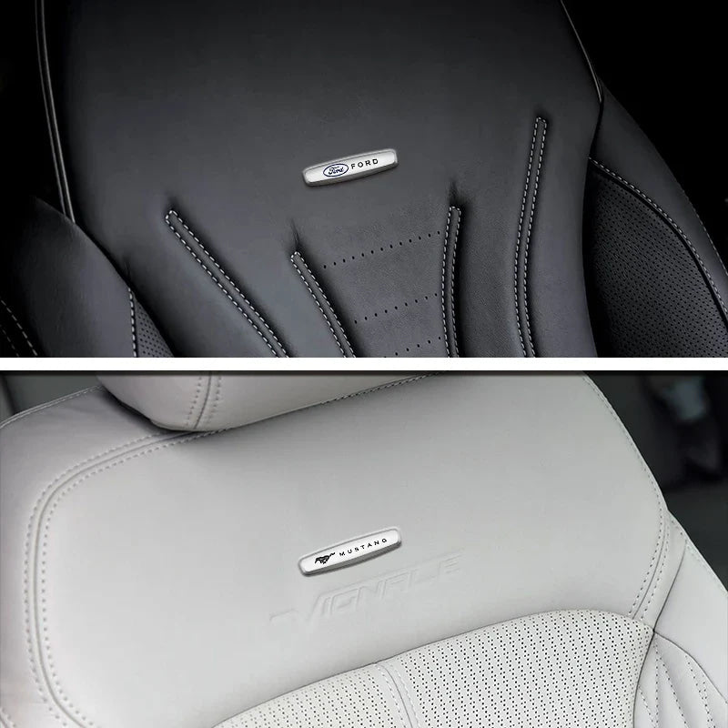 Ford  Seat Sticker Metal Badge Seat Mustang Badge For Ford Mustang Shelby Cobra Focus Mondeo F-150 Accessories Interior Sticker