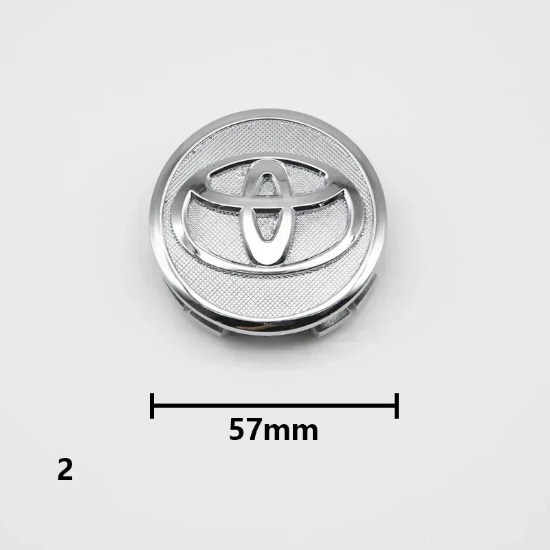 4Pcs 57/62mm Car Wheel Center Hub Caps For Toyota Rav4 Aygo Yaris Corolla Camry Car Tire Center Decoration Stickers Accessories