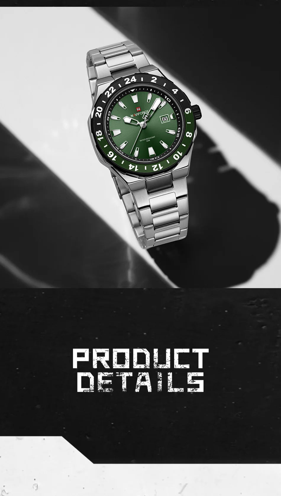 NAVIFORCE Luxury Watch for Men Quartz 3ATM Waterproof Stainless Steel Watches Business Fashion Men's Wristwatch2025