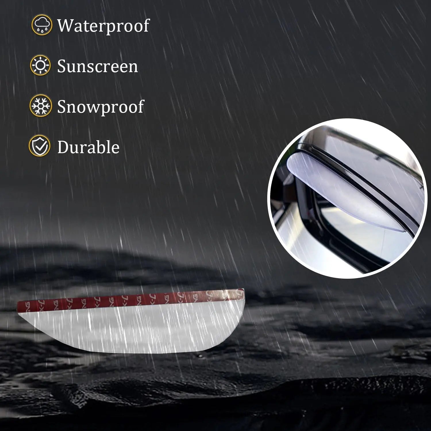 Protector de Lluvia Universal de Fibra de Carbono para Espejo Retrovisor de Coche, 2 Piezas, Cubiertas para Espejos Laterales, Deflectores de Cejas