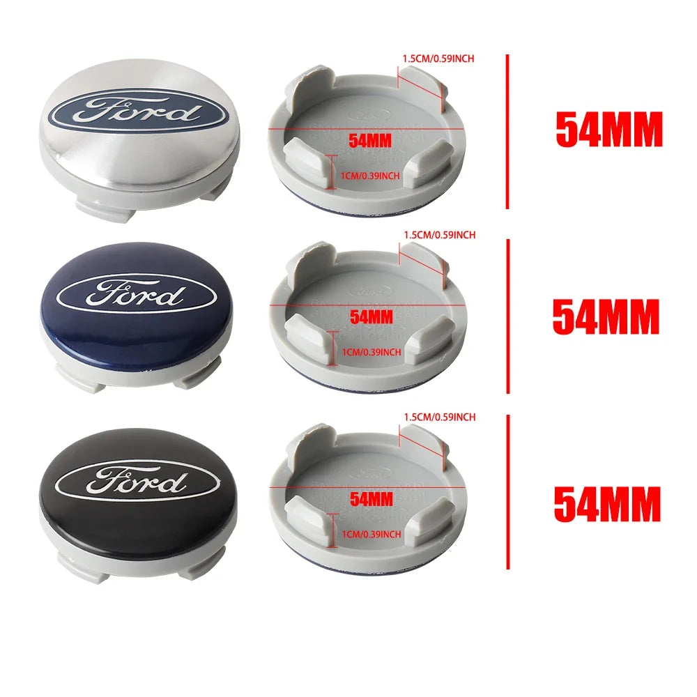 4pcs 54mm Car Styling Wheel Hub Cap Cover Tire Center Hubcaps Auto Accessories For Ford Focus Kuga Mk3 Mondeo Max Fusion Mustang
