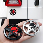 Metal 3D Skull Car Stickers Applicable to the Trunk, Car Doors, Bumpers, Rear Windshield and Fenders of Automobiles