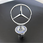 Car Bonnet Label Badge 3D Star Zinc Alloy Car Front Hood Emblem Mercedes Benz  W203 W204 W205 W206 W212 W213 W222 W223 E300