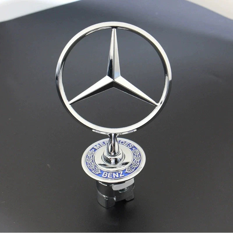 Car Bonnet Label Badge 3D Star Zinc Alloy Car Front Hood Emblem Mercedes Benz  W203 W204 W205 W206 W212 W213 W222 W223 E300