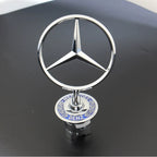 Car Bonnet Label Badge 3D Star Zinc Alloy Car Front Hood Emblem Mercedes Benz  W203 W204 W205 W206 W212 W213 W222 W223 E300