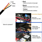 Faros delanteros de coche, señal de giro blanca, luces de flujo de freno amarillas, LED DRL, luz de circulación diurna para coche, tira Flexible impermeable de 12V, 2 uds.