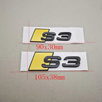 3D ABS Glossy Yellow Black S3 S4 S5 S6 S7 S8 Car Emblem Decal Badge Sticker For Audi A3 A4 A5 A6 A7 A8 Decorative Accessories
