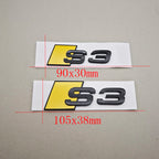 3D ABS Glossy Yellow Black S3 S4 S5 S6 S7 S8 Car Emblem Decal Badge Sticker For Audi A3 A4 A5 A6 A7 A8 Decorative Accessories