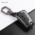 For Toyota Camry RAV4 Forturner Hilux Auris Corolla Avensis Verso Yaris Aygo Scion TC ABS Carbon Fiber Style Car Key Case Cover