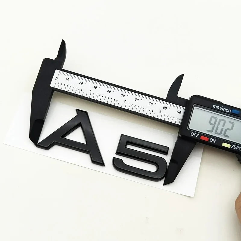 3D ABS cromo negro Logo A1 A2 A3 A4 A5 A6 A7 A8 emblema coche insignia para maletero pegatinas para Audi Auto accesorios decorativos