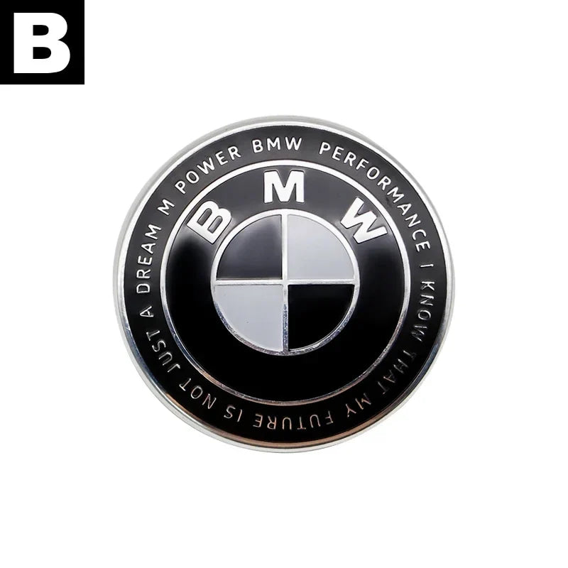 Carbon Fiber 50th Anniversary Front Rear Logo Kit for BMW 82mm 74mm Badge F30 F10 E46 E90  2-Pin Base DIY Replacement Decor Set