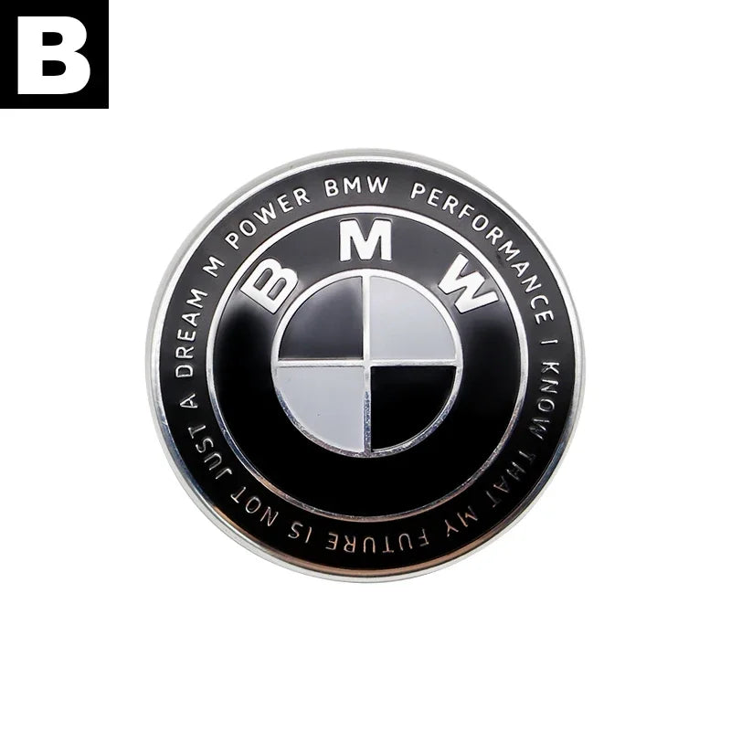 Carbon Fiber 50th Anniversary Front Rear Logo Kit for BMW 82mm 74mm Badge F30 F10 E46 E90  2-Pin Base DIY Replacement Decor Set