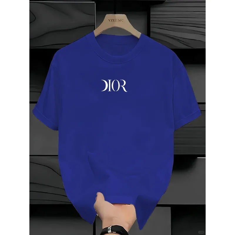 The latest 100% classic printed loose-fitting short-sleeved shirt is a high-quality top suitable for both men and women.