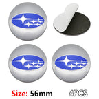 For Subaru STI XV Tribeca Forester Impreza Outback Legacy  56/60mm Car Wheel Center Badge Stickers Hub Cover Emblem Decal