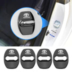 4PCS Car Door Lock Cover Stainless Steel Protection Accessories For Toyota Hilux Scion CHR Rav4 Tacoma Raize Fortuner Prado Voxy