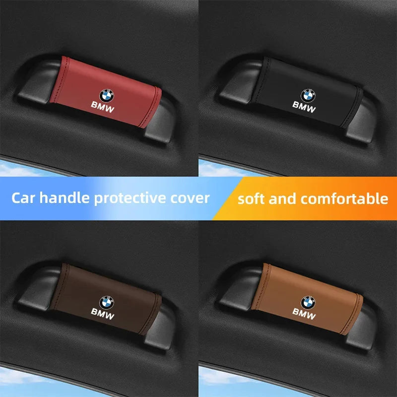 Leather Car Interior Roof Grab Handle Cover For BMW X1 X2 X3 X5 X4 X6 X7 G30 G20 G32 G11 G12 F40 F30 F20 F10 F34 F07 F44 Sticker