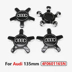 4pcs Audi 135MM Car Hub Caps 8R0601165 4F0601165 For A4 A5 A6 A7 Q3 Q5 A3 S5 Accessories Auto Wheel Center Cap Hubcap Rim Covers