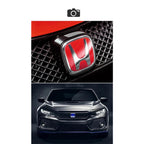 1pcs 3D H Custom Badge Decal for Honda Civic VEZEL CRV City Accord Fit Odyssey Car Hood Front Grill Rear Trunk H Logo Sticker