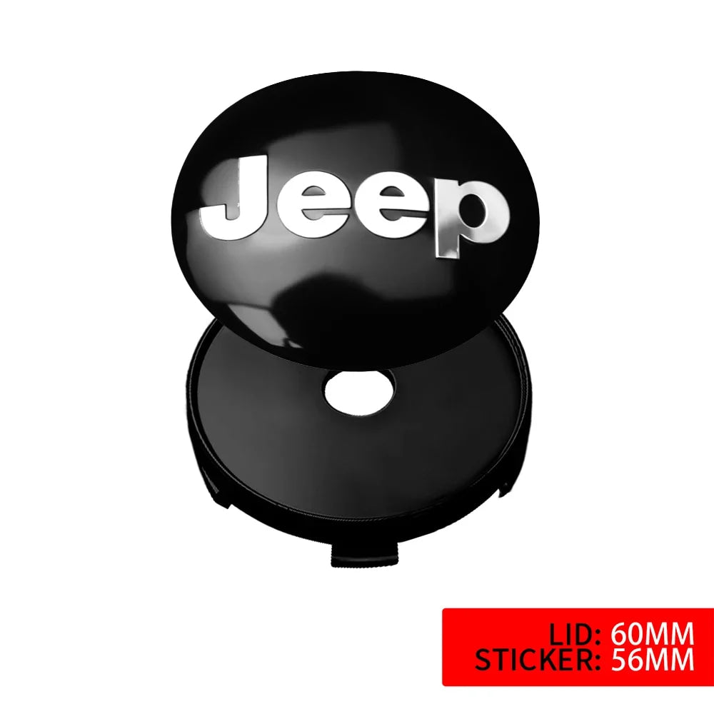 4pcs Car Styling Wheel Center Hub Caps Tire center Covers Hubcap For Jeep Grand Cherokee Wrangler JK Gladiator Compass Renegade