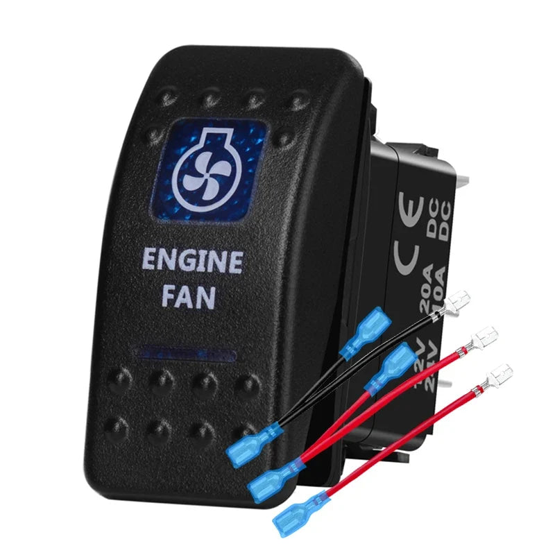 12v/24v Blue Led Light 5 Pin On Off SPST Rocker Switch 7 Pin On Off On ARB Carling Style Car Boat Waterproof Push Switch
