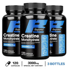 Creatine Monohydrate - Enhance Muscle Strength, Promote Muscle Growth, Improve Athletic Performance, Vegetarian, Gluten-free