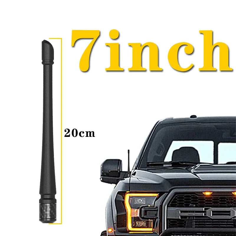 7inch Car Radio Antenna Adapter Short Black Car Radio Antenna Amplifier AM/FM Replace Accessories For Jeep Wrangler JK/JL Ford