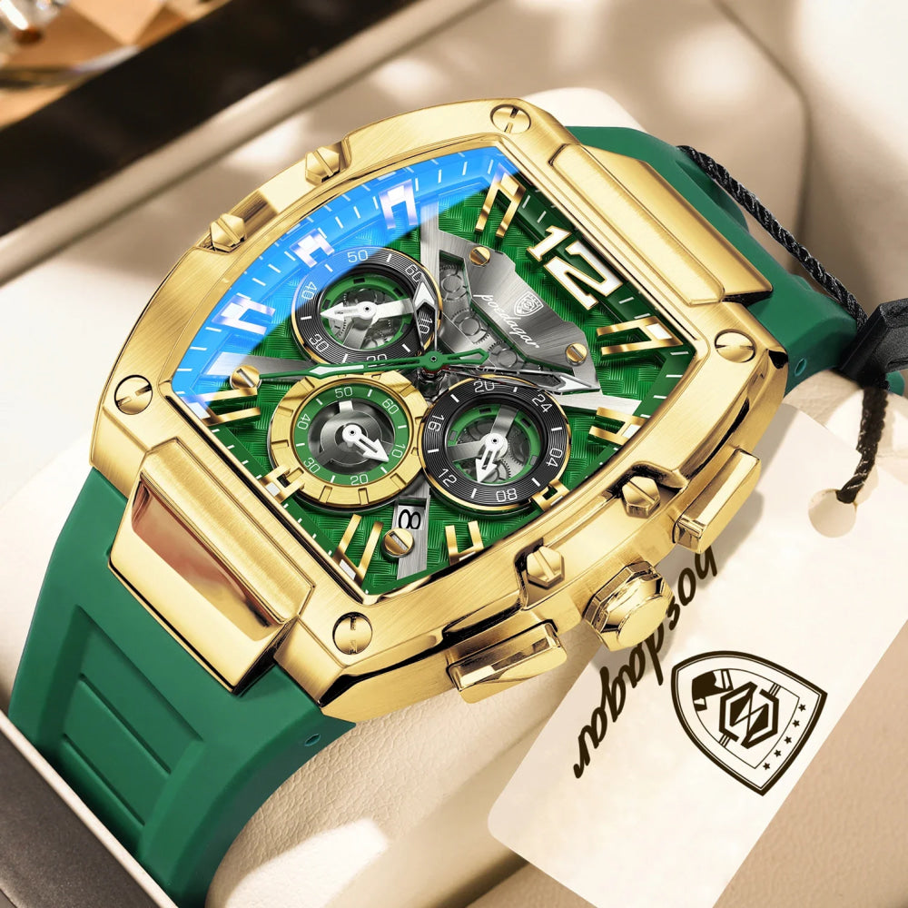 POEDAGAR Fashion Military Men's Watches Luminous Waterproof Date Sports Male Clock Chronograph Silicone Quartz Luxury Wristwatch