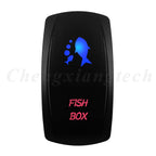 Waterproof 5 Pins SPST On/Off Rocker Switch Blue & Red Led 20A/12V 10A/24V Toggle Switch GPS for Cars,Trucks, RVs, Boats