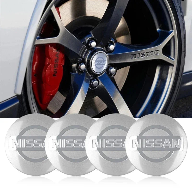 4Pcs 56MM Wheel Center Hub Cap Badge Emblem Decal Stickers Fit For Nissan Nismo Tiida Teana GTR 350Z 370Z 240SX Juke Note