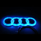 AUDI 4D Refitted LED Lamp Car Front Grill 4Ring Logo Light For A3 A4 A5 A6 A7 A8 S3 S4 S5 S6 S7 Q3 Q5 Q7 Decoration Accessories