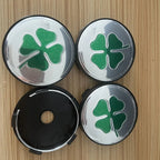 4PCS Universal 56MM 60MM Four-leaf Emblem Car Wheel Center Hub Caps Badge Sticker Cover
