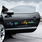 Various Sizes My Life...My Rules...Vinyl Decal Car Sticker Waterproof Auto Decoration Trunk  Rear Window Windshield Body Sticker