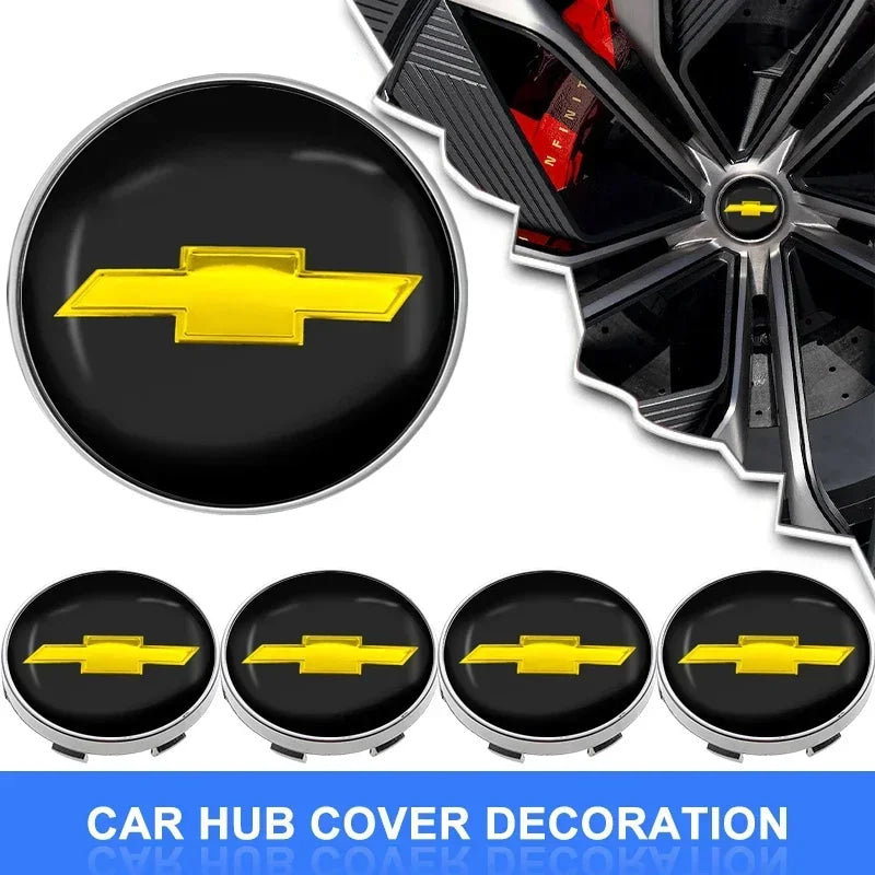 4pcs 60mm Car Wheel Center Hub Center Cap Rim Hub Dustproof Cover For Chevrolet Captiva Colorado Cruze Spark Malibu Car Trax