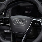 Audi Automobile Steering Wheel Logo Bright Frame Strip Electroplated Sticker Emblem For A3 A4 B8 8P B9 8V A5 A6 C7 A7 Q3 Q5 Q7