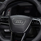 Audi Automobile Steering Wheel Logo Bright Frame Strip Electroplated Sticker Emblem For A3 A4 B8 8P B9 8V A5 A6 C7 A7 Q3 Q5 Q7