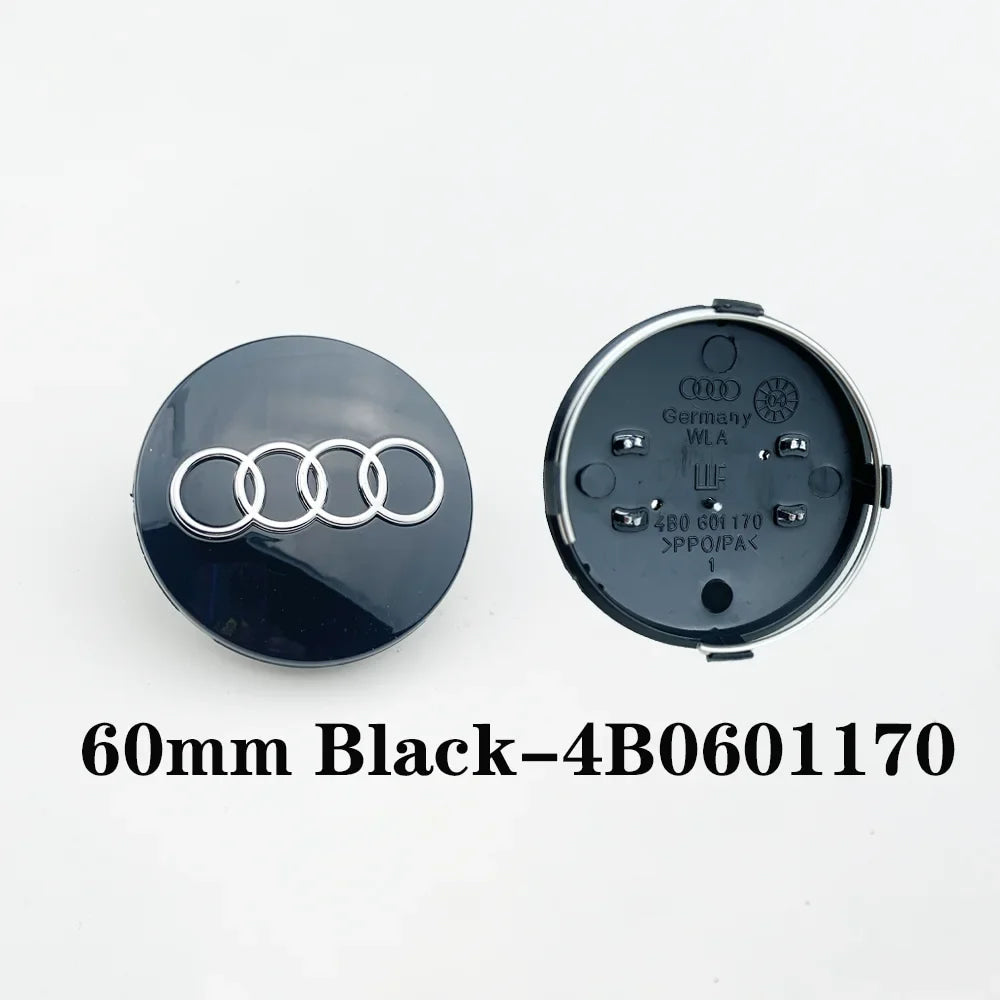 4pcs Set Audi Car Wheel Center Caps 60mm 61mm 69mm 68mm Styling Hub Covers Compatible with A3 A4 A5 A6 A7 A8 S4 S6 4B0601170