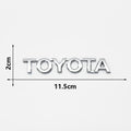 3D ABS Glossy Black Silver Letters Trunk Emblem Stickers Car Accessories Modified For Toyota camry chr corolla rav4 Car Sticker