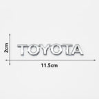 3D ABS Glossy Black Silver Letters Trunk Emblem Stickers Car Accessories Modified For Toyota camry chr corolla rav4 Car Sticker