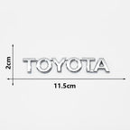 3D ABS Glossy Black Silver Letters Trunk Emblem Stickers Car Accessories Modified For Toyota camry chr corolla rav4 Car Sticker