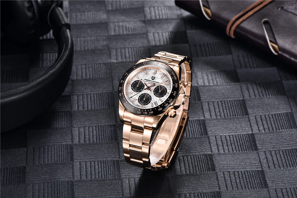 40mm New V2 PAGANI DESIGN Classic fashion Men Quartz Watches Sapphire Retro Chronograph Stainless Steel Waterproof Watch for Men
