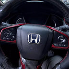 Car Steering Wheel Emblem H-Sticker For Honda Civic Accord City CRV Jade Fit Odyssey Hybrid Red Black Blue Interior Modification