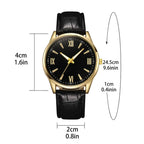 Luxury Minimalist Watch for Men Leather Ultra Thin Band Leather Man Business Wristwatches Casual Quartz Watches Reloj Hombre