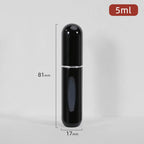 Mini atomizador de botella de Perfume recargable, pulverizador de aluminio, contenedor de líquidos portátil de viaje, herramienta dispensadora de cosméticos, 1 ud.