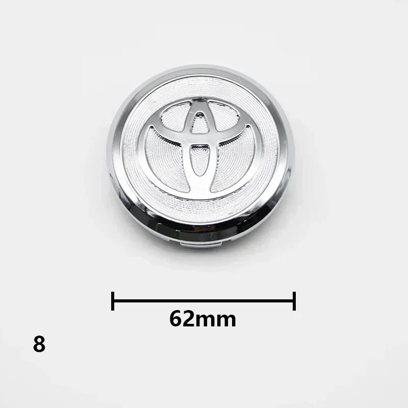4pcs 57mm/62mm Car Tyre Wheel Center Hub Cap Badge Logo Rim Emblem For Toyota Corolla Camry Yaris CHR Rav4 Auris Verso Avalon
